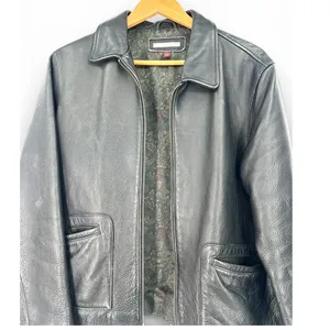 Vintage 90's | M | Leather Bomber Jacket Perfectly Worn Classic Women's Boxy thumbnail 2