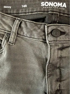 Sonoma The Everyday Jean Women's Size 14 Skinny Mid-Rise Cutoff Streetwear Urban thumbnail 6