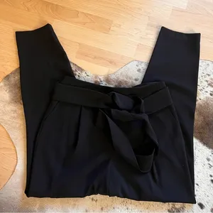 ALICE + OLIVIA Black‎ Waist Tie Trouser Pants Size 4 thumbnail 1