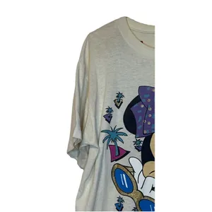 Walt Disney Women's Top Vintage Minnie Mouse‎ Print Boxy Fit Short Sleeve Small thumbnail 3