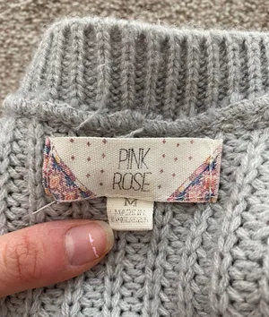 Pink Rose Striped Knit Sweater thumbnail 4