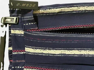 Navy Striped Cropped Wide thumbnail 3