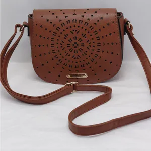 Mudd Womens Brown Shoulder Bag Small Cut Out Boho Festival Western Saddle Bag Purse thumbnail 4