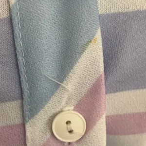 Vintage 70’s Jenny Petite Pastel Pink/ Blue Striped Midi Shirt Dress S thumbnail 5