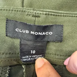 Club Monaco Women Size 10 Retro Casual Green Capris Dress Pants‎ thumbnail 5