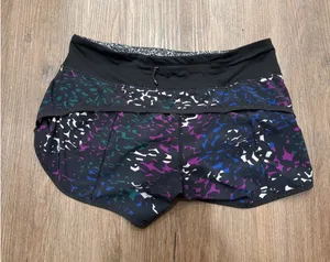 Lululemon Speed Up Shorts Womens 6 Multicolor Abstract Geometric Running thumbnail 1