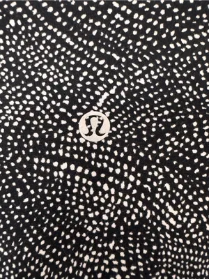 Lululemon Wunder Under Crop‎ Leggings Size 8 Black White Speckled thumbnail 4