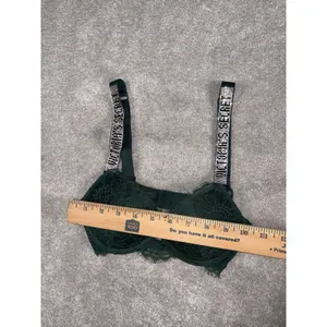 Victoria's Secret Bombshell Shine Strap Lace Push-Up Bra Green 32A thumbnail 6