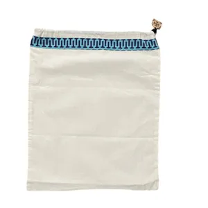 Tory Burch Cream Cloth Dust Bag Gold Tone Logo Charm 12x15 thumbnail 1
