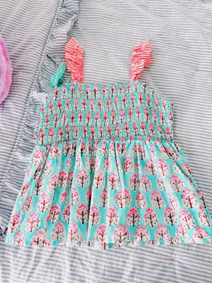 FANCY Ruffled Smocked Summer Top thumbnail 3
