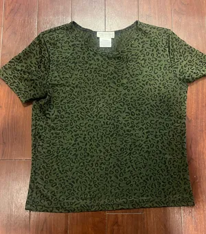 Vintage Worthington Leopard Print Short Sleeve thumbnail 1
