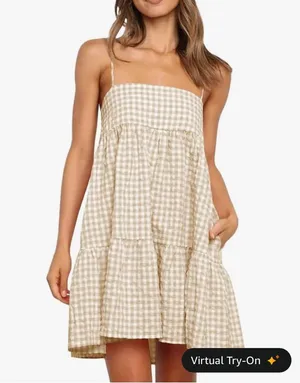 Amazon Plaid mini dress thumbnail 1