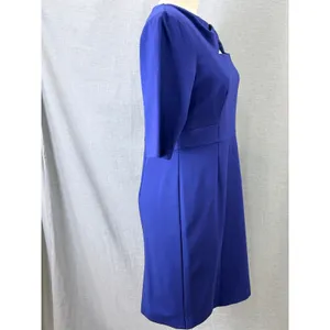 Trina Turk Romanova Cobalt Blue Cutout Sheath Dress‎ Size 14 Office Wear thumbnail 9