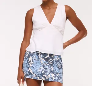 Abercrombie The Scarlett Curve Love Linen-Blend Mini Skort thumbnail 2