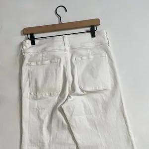 NWT!! J. CREW Slim Wide Leg Jeans Stacked Buttons Solid White Preppy Size 27 thumbnail 9