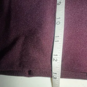 Athleta Women's Size Large Maroon Metallic Activewear Stretch Yoga Pant thumbnail 5