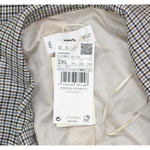 NWT Mango Double-Breasted Check Blazer Coat Jacket Charlotte Brown Multi 2XL thumbnail 5