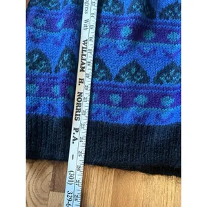 Vintage 90s Gallagher Women's Med Mohair Wool Blend‎ Pull Over Sweater Purple thumbnail 6