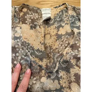 Vintage Y2K Intimissimi Moody Floral Semi Sheer Silk Top Women's sz. Medium thumbnail 9