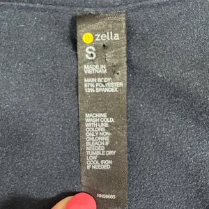 Zella Womens Blue Fleece Snap Front Pullover Funnel Neck Long Sleeve Top thumbnail 5