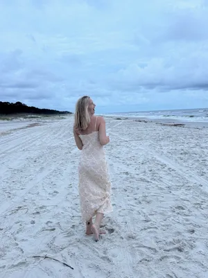 White Shell Sequin Dress thumbnail 2