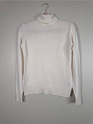 Brooks Brothers Cream Cashmere Blend Turtleneck Sweater Womens S Casual Fall thumbnail 10