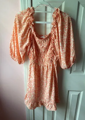 Orange summer dress Size M thumbnail 1