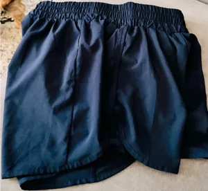Navy Athletic High Waisted Running Shorts Blue thumbnail 7