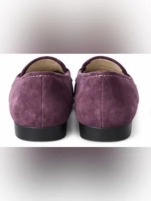 Chadwicks Plum Purple Suede Leather Penny Loafers Shoes 7.5M thumbnail 4