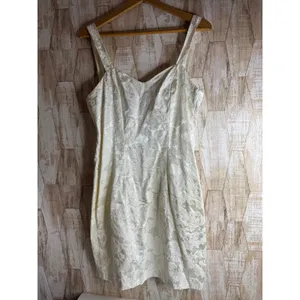 By Choice California Vintage 90s White‎ Floral Brocade Mini Dress Bolero Set 11 thumbnail 6