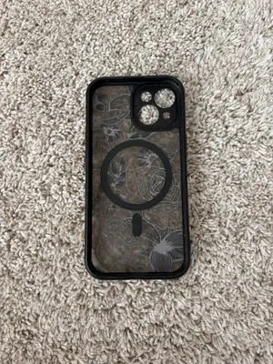 iPhone 15 Floral Case Black thumbnail 2