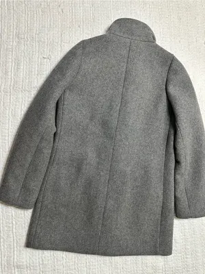 J. Crew Gray Stand Collar Wool-Blend Pea Coat thumbnail 5