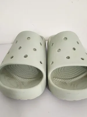 Crocs Pale Green Slide Sandals Size 7 thumbnail 3