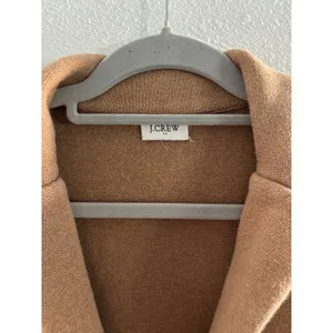J Crew Womens Large Jacket‎ Beige 100% Cotton Knit Sweater Blazer Career Classic thumbnail 3