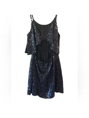 Tobi Shimmer Cut-out Spaghetti Strap Mini Dress, Size S thumbnail 7
