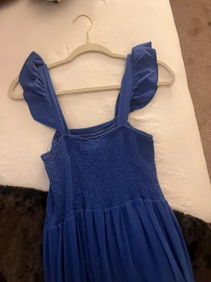 SHEIN blue dress with ruffled sleeves, size M #ruffles #summer thumbnail 3