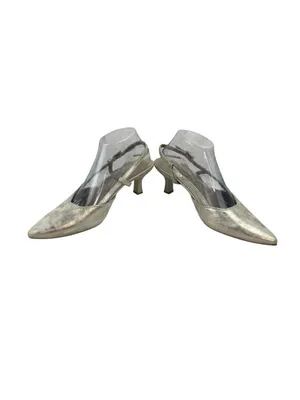 *Paul Green Tabitha Kitten Heels Womens Size 7 Metallic Gold Ivory Quiet Luxury thumbnail 12