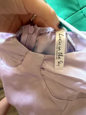 Lucy in the Sky Purple Satin Dress thumbnail 2