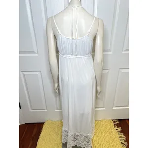 Motherhood Maternity Lace Hem Boho Maxi Dress in White size Small, NWOT thumbnail 7