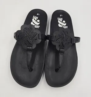 Sam & Libby Flip Flops Womens Size 7.5 Black Alexandra Thongs Summer Whimsygoth thumbnail 1