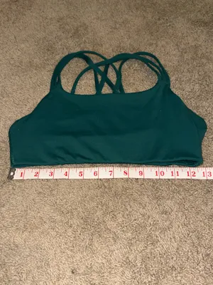 Athleta green Strappy small sports bra thumbnail 4