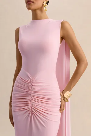 Club L Pink Open-back draped dress thumbnail 4