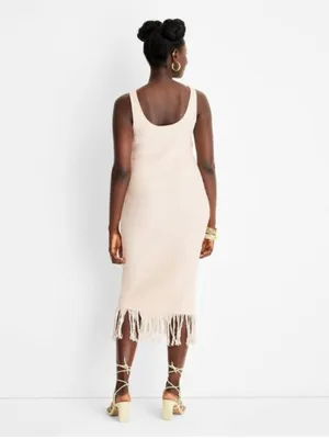Future Collective Crochet Fringe Sleeveless Dress thumbnail 5