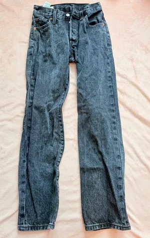 Levi's Black Jeans 501 90s Straight Leg 23 thumbnail 1