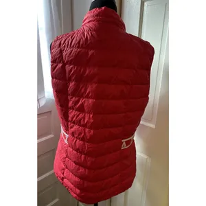 ZYIA Active Alpine Down Puffer Vest Women’s Large Red Quilted Logo Waistband EUC thumbnail 2