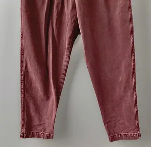 Free People NWOT Margate Pleated Paperbag Waist Burgundy Drawstring Pants, XS thumbnail 5