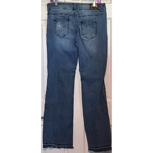 Maurices Women's Ripped Jeans Flared Hems Size 11/12 Long 31 1/2" Inseam x 16"‎ thumbnail 2