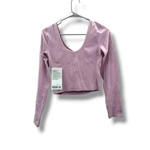 lululemon‎ Align Long Sleeve Womens 6 Pink Peony Nulu Cropped NWT Balletcore thumbnail 4