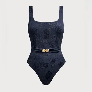 Berlook Blue Shimmer Textured One-Piece Swimsuit thumbnail 7