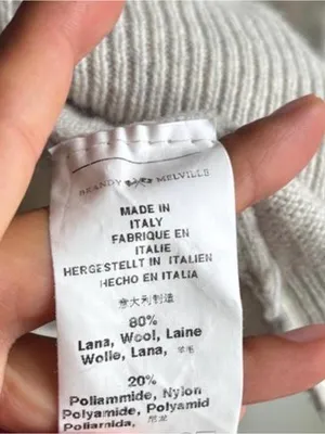 Wool Crewneck Women's Sweater in Light Gray thumbnail 4